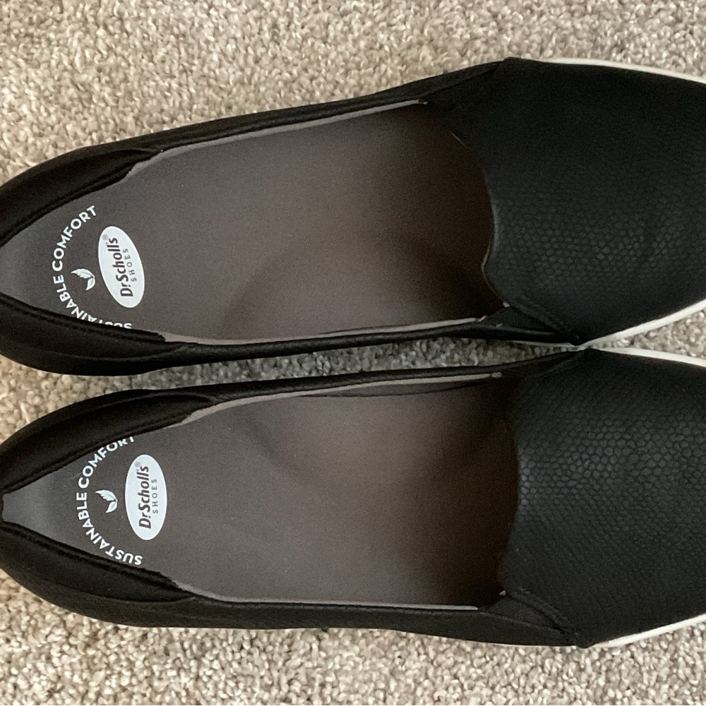 Dr. Scholl's Black Slip-On Athletic Shoes with White Soles - Picture 8 of 11
